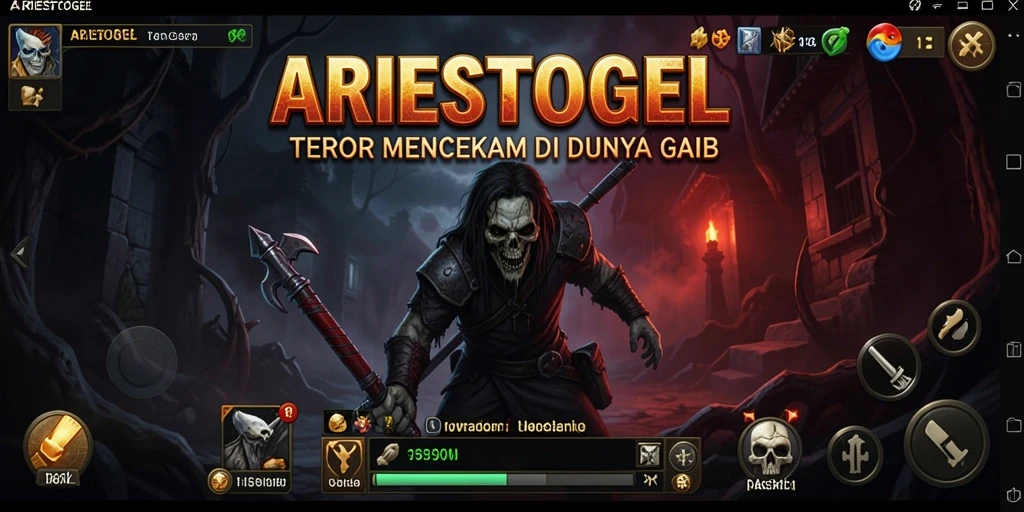 Tampilan gameplay ARIESTOGEL yang mencekam dan penuh ketegangan.