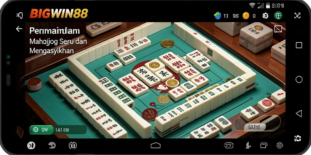 Screenshot gameplay BIGWIN88 dengan tampilan Mahjong yang menarik.
