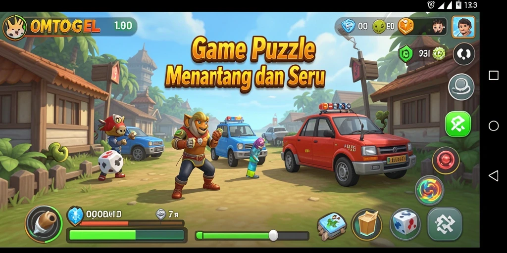 Tampilan gameplay puzzle seru di OMTOGEL.